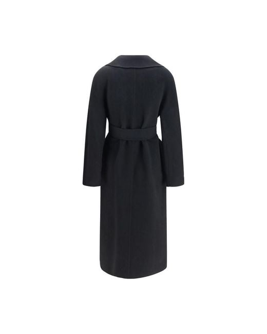 Max Mara Black Wool Oves Aries Coat