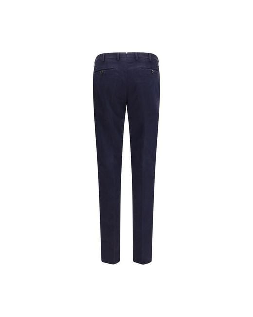 PT Torino Blue Elastane Casual Pants for men