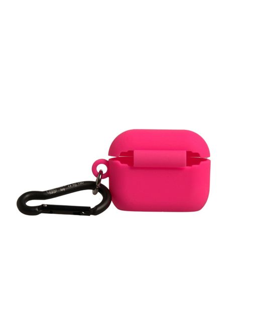 Dolce & Gabbana Pink Silicone Rubber Logo Embossed Airpods Case Accessory
