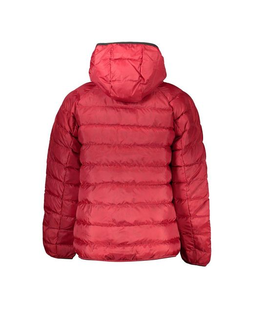 Tommy Hilfiger Red Chic Recycled Polyester Hooded Jacket for men