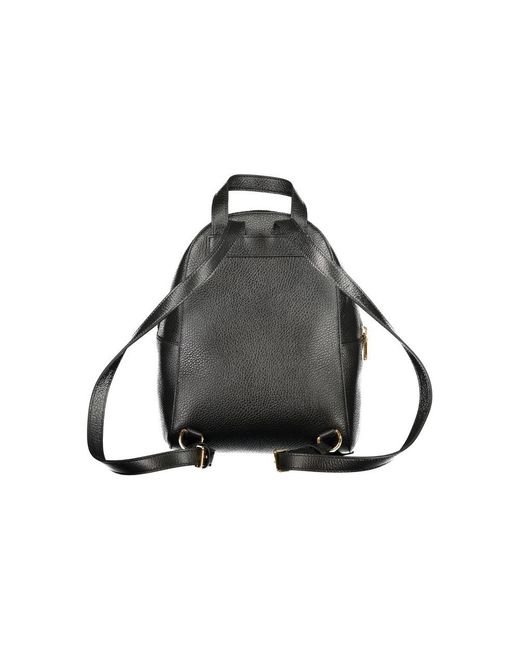 Coccinelle Black Leather Backpack