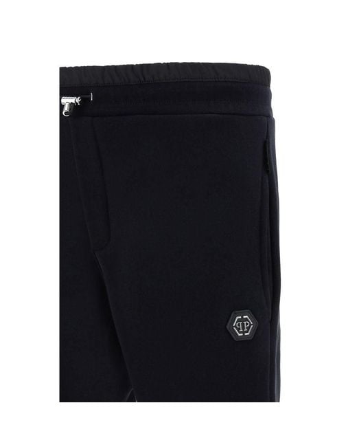 Philipp Plein Black Cotton Joggers (workout Pants) for men