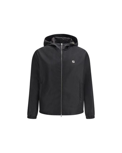 Fendi Black Polyester Shell Jacket for men