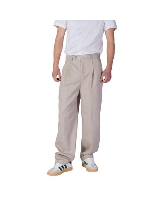 Calvin Klein Gray Straight Trousers for men
