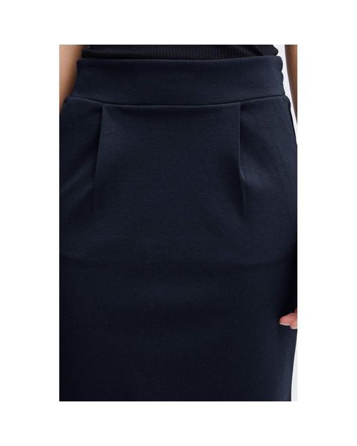 Ichi Blue Polyester Skirt