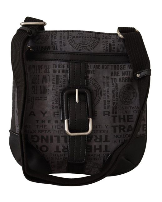 WAYFARER Black Gray Printed Logo Shoulder Crossbody Purse Bag