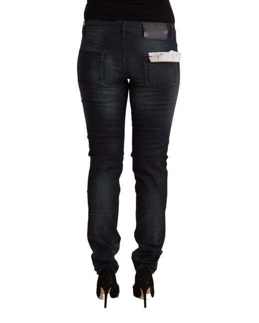 Acht Black Sleek Washed Slim Fit Jeans