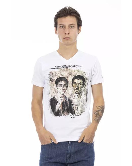 TRUSSARDI ACTION White Cotton T for men