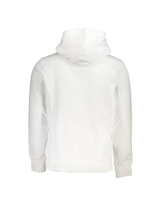 Calvin Klein White Ck Monogram Hoodie Casual Style for men