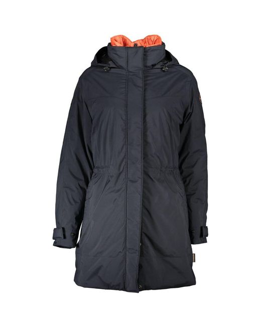 Napapijri Blue Black Polyester Jacket