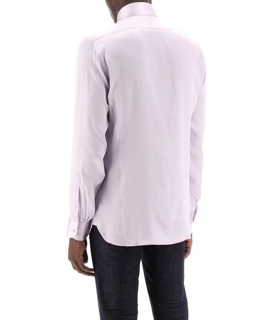 Tom Ford Pink Silk Charmeuse Blouse Shirt for men