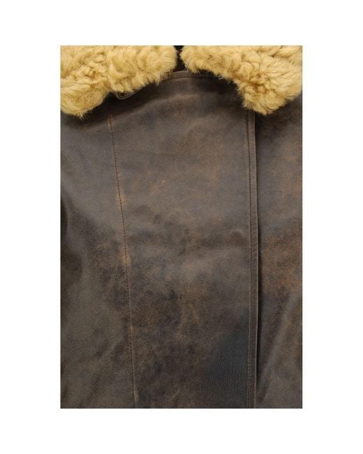 R13 Brown Lamb Ovis Aries Aries Leather Jacket