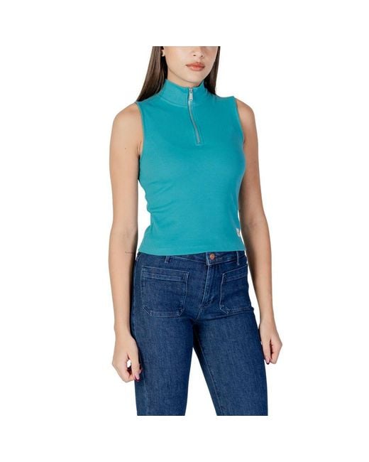Calvin Klein Blue Turquoise Cotton Top