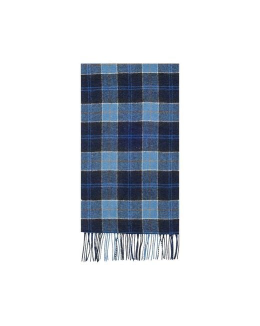 Barbour Blue Wool Scarf for men