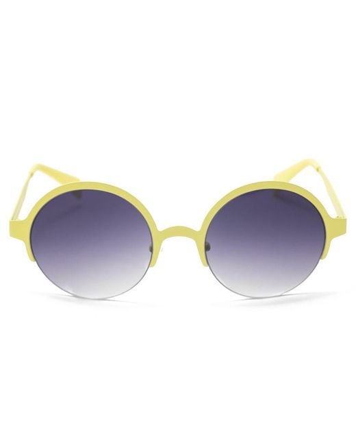 Italia Independent Metallic Yellow Metal Sunglasses