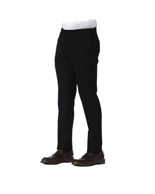 Trussardi Black Wool Men Trouser for men