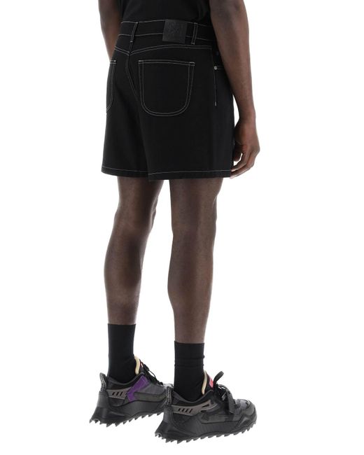 Off-White c/o Virgil Abloh Black Off- "Denim Bermuda Shorts With 90 for men