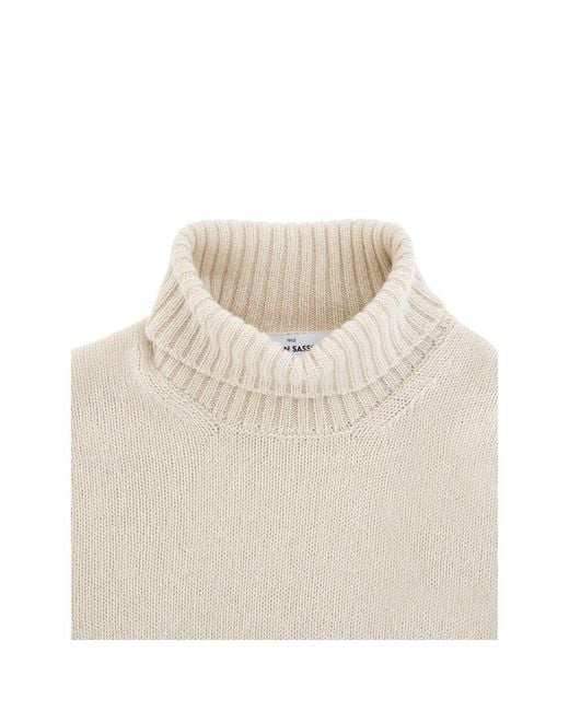 Gran Sasso White Wool Turtleneck for men