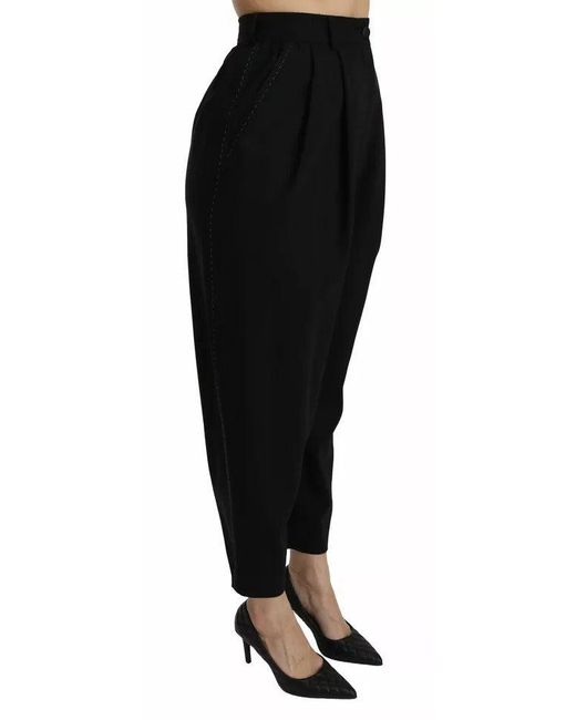 Dolce & Gabbana Black Cropped Trousers