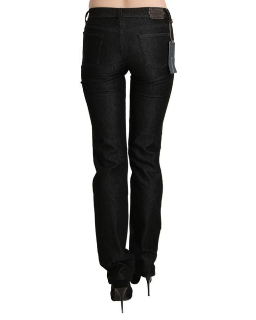 Ermanno Scervino Black Chic Mid Waist Skinny Jeans