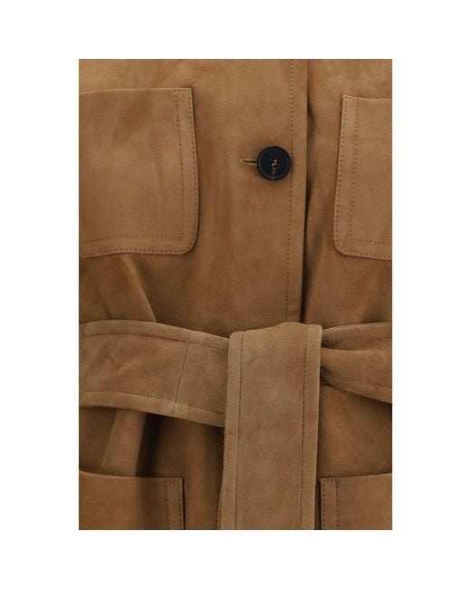 Max Mara Brown Lamb Leather Leather Jacket
