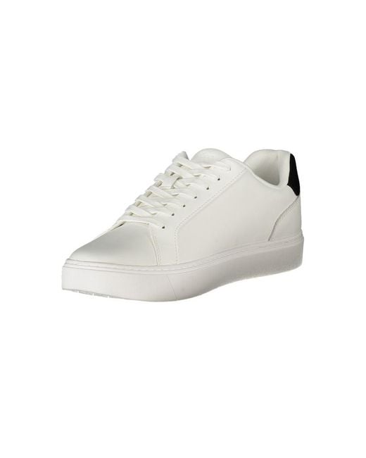 Calvin Klein White Low Top Logo Sneakers for men