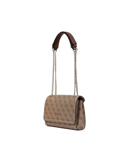 Guess Multicolor Brown Polyethylene Handbag