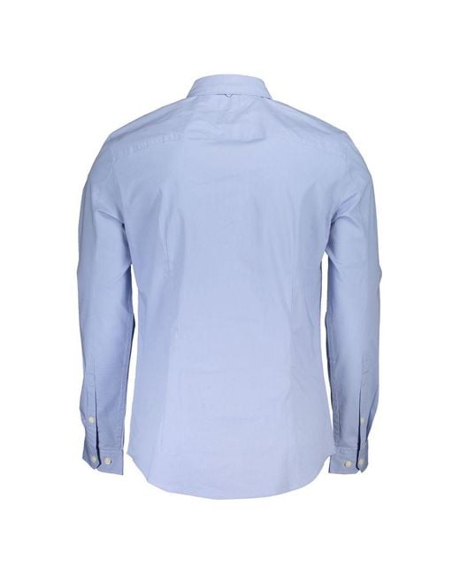 Tommy Hilfiger Blue Slim Fit Italian Collar Dress Shirt for men
