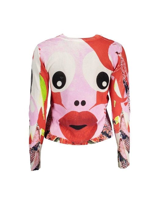 Desigual Red Viscose Sweater