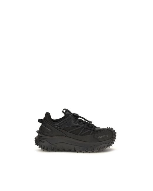 Moncler Black Calf Leather Bos Taurus Athletic Sneakers