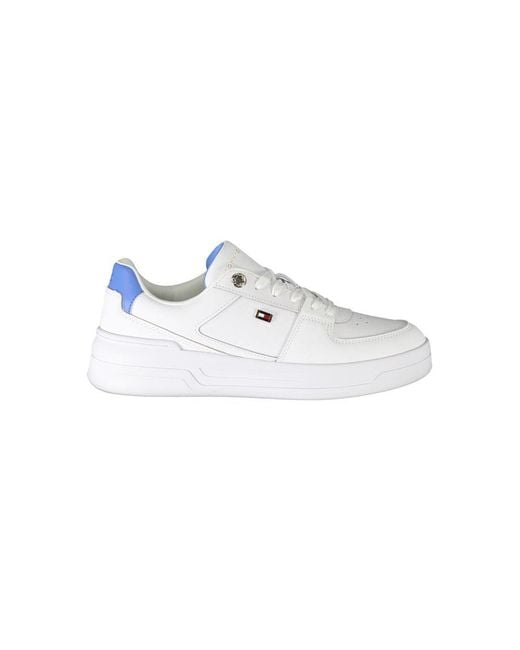 Tommy Hilfiger White Leather Trainers Fw0Fw07462