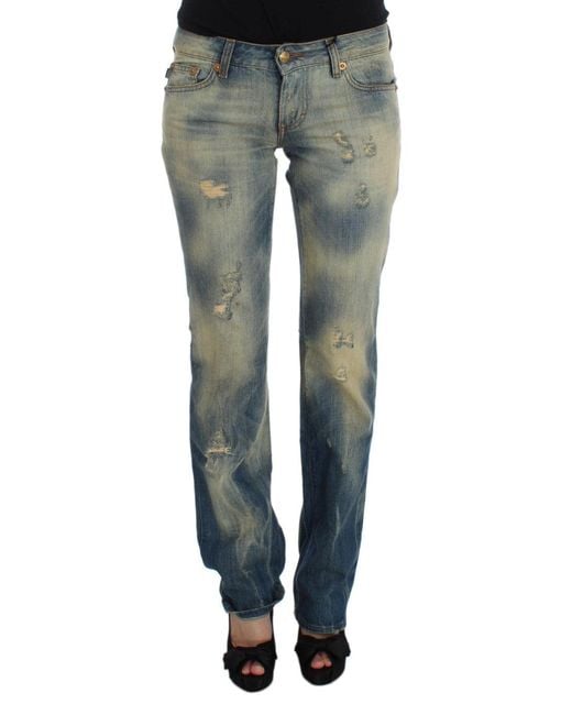 Roberto Cavalli Gray Elegant Slim Bootcut Jeans
