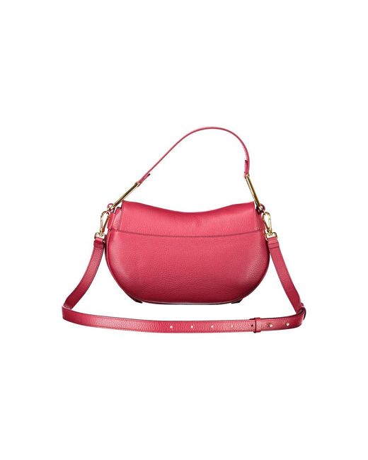 Coccinelle Pink Red Leather Handbag