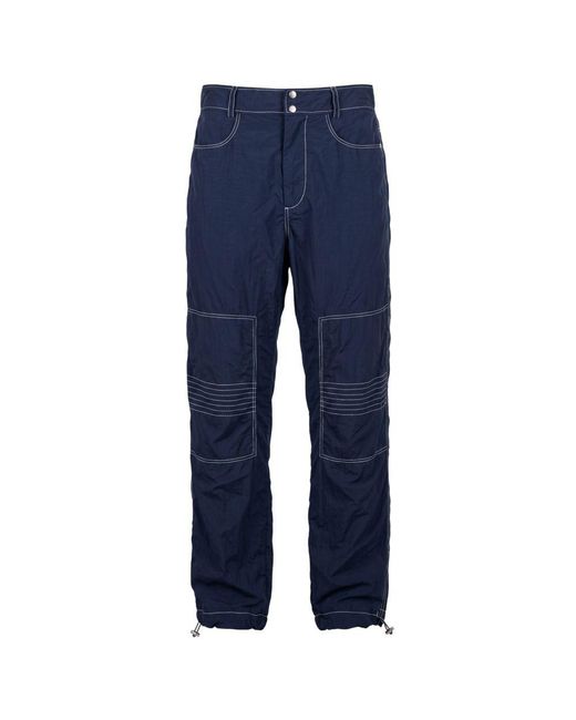 MR & MRS Blue Polyamide Men Pants for men