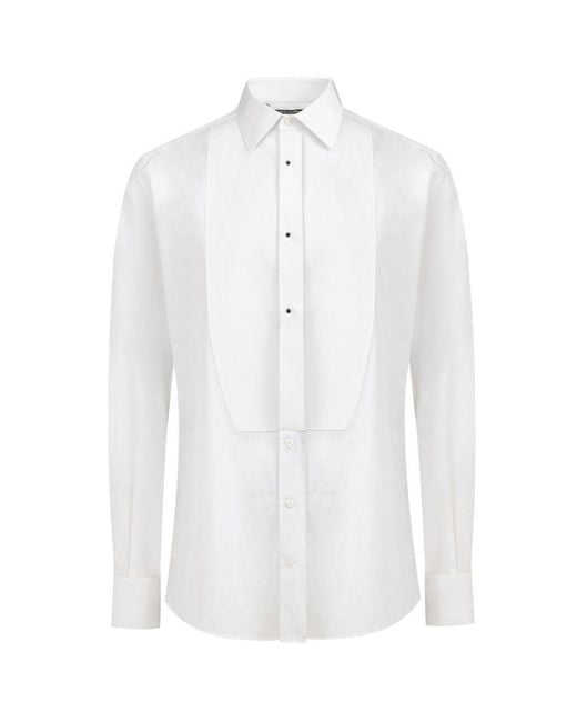 Dolce & Gabbana White Cotton Dress Shirt for men