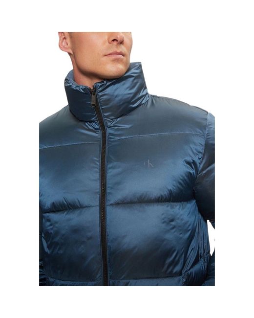Calvin Klein Blue Recycled Polyamide Jacket for men