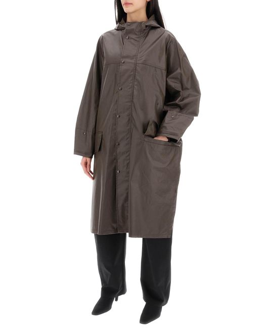 Lemaire Gray Cotton-coated Trench Coat