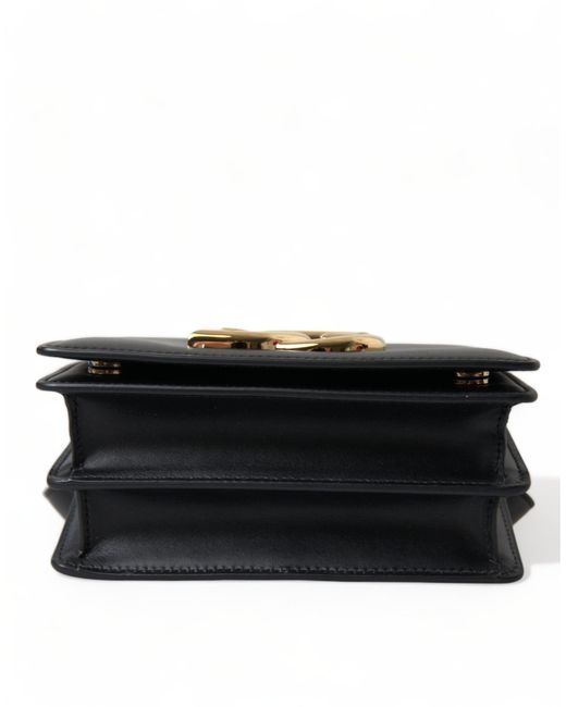 Dolce & Gabbana Black Leather Mini Belt Waist Dg Girls Purse Bag