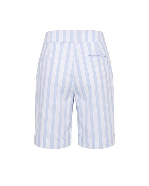 Trussardi Blue White Cotton Men Short for men