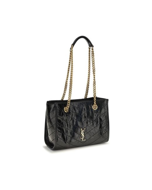 Saint Laurent Black Calf Leather Bos Taurus Shoulder Bag