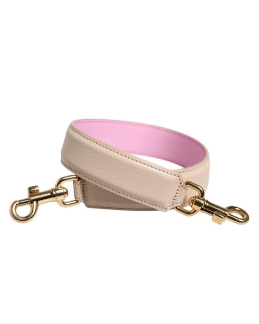 Dolce & Gabbana Pink Leather Handbag Accessory Shoulder Strap