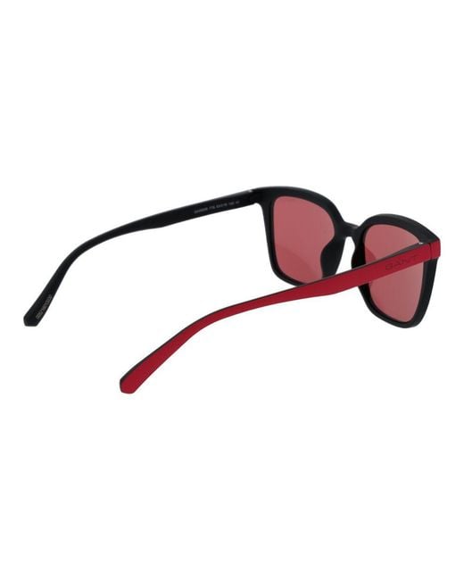 Gant Red Multicolor Plastic Sunglasses