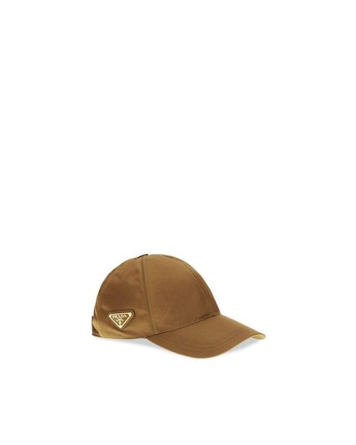 Prada Brown Beige Polyamide Cap (baseball Hat)