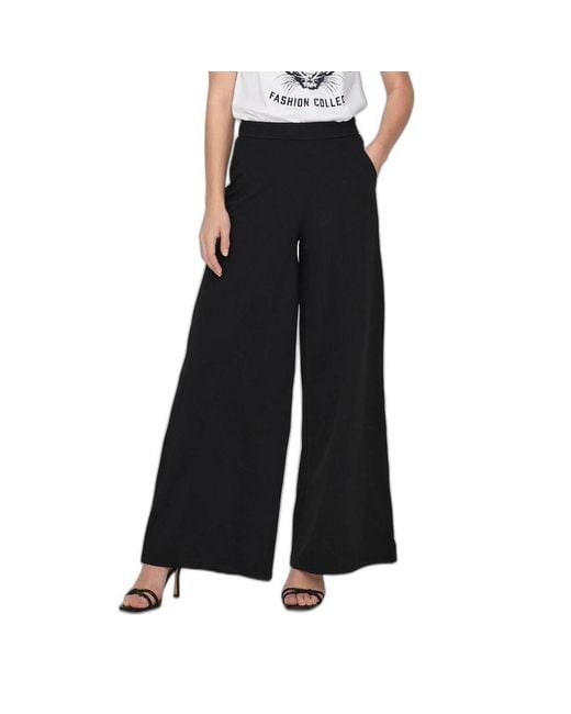 Jacqueline De Yong Black Recycled Polyester Jeans & Pant