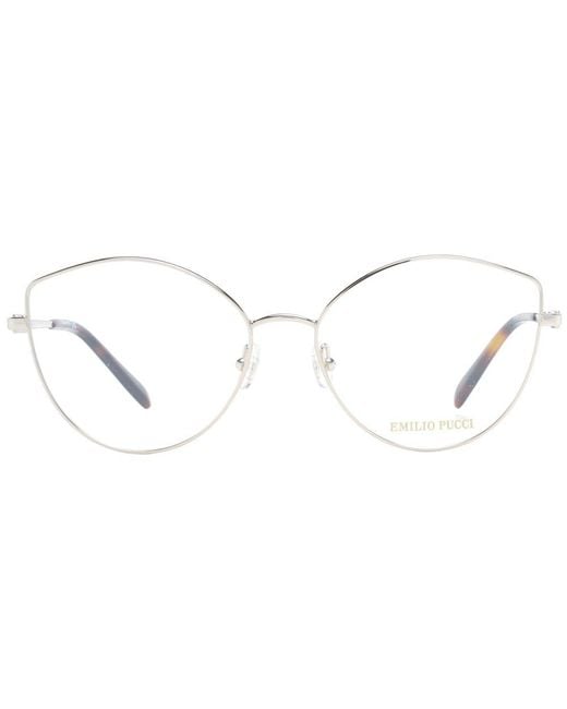 Emilio Pucci Metallic Silver Metal Glasses (frames)