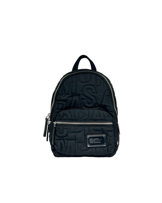 Marc Jacobs Blue Small Quilted Backpack Bookbag Nylon