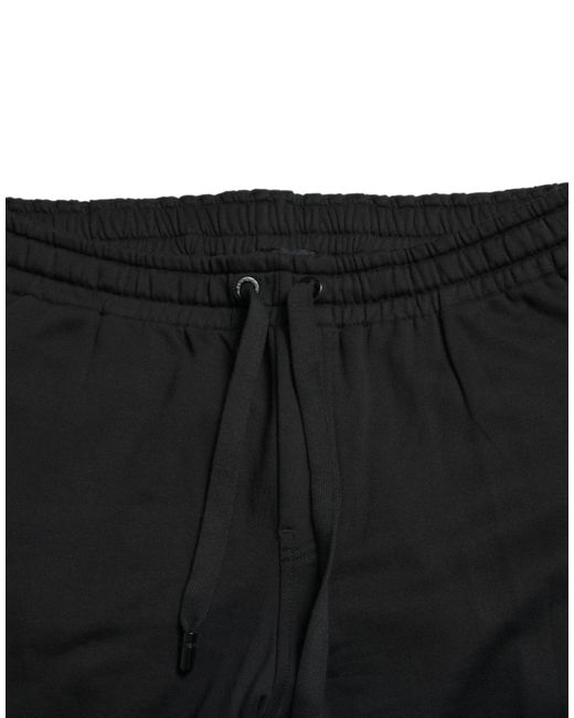 Dolce & Gabbana Black Elegant Cotton Jogger Pants for men