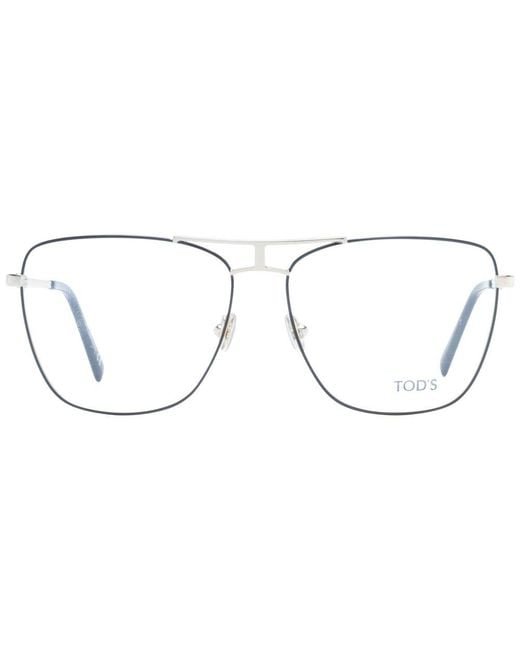 Tod's Metallic Black Metal Glasses (frames) for men