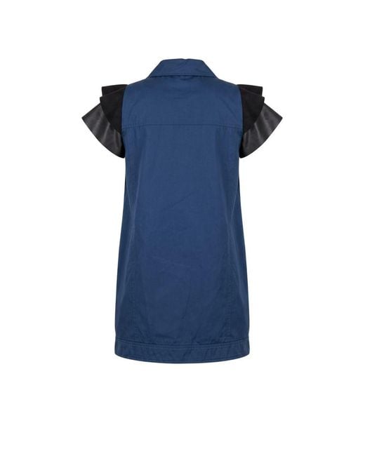 Trussardi Blue Polyester Jacket