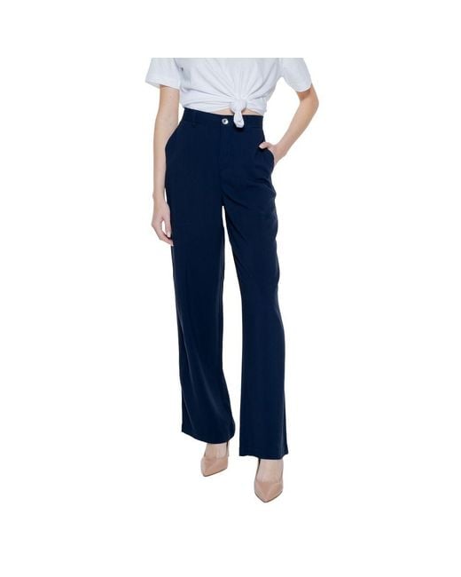 Street One Blue Viscose Casual Pants
